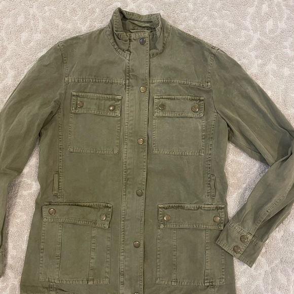 🦤 Forever 21 army green utility jacket coat M - Picture 3 of 7